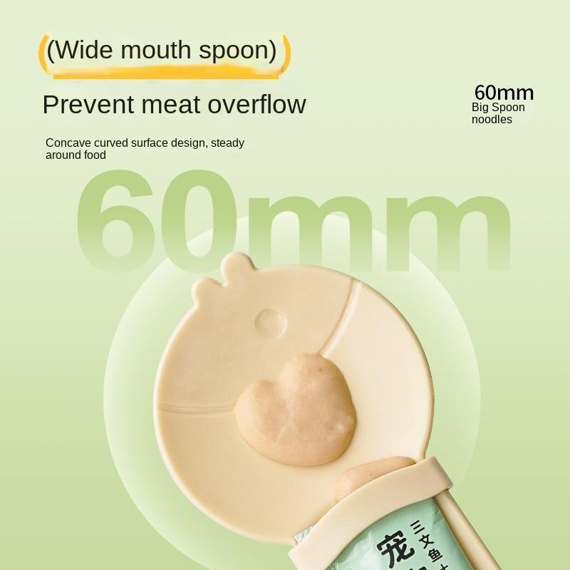 Cat Food Strip Squeezer Scientic Design Hangable Food Can Spoon For Cat's Supplies Feeding Spoon For Wet Semi-liquid Foods