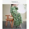 Round Neck Vintage Long Flesh Covering Dresses