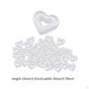 80 Acrylic Heart Beads for Craft Projects, Loose Spacer Jewelry