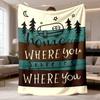 2026 Latest Flannel Blanket 1pc Outdoor Picnic Birthday Gift, Holiday Present, Polyester Printed Gift Blanket, Simple Vibrant Bedspread, Towel, Quilt,