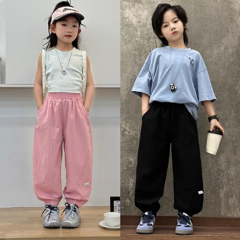 

Summer Children s Pants Thin and Breathable Boys and Girls Quick Drying Pant Baby Mosquito Proof Jogger Sports Pants 90 хакі