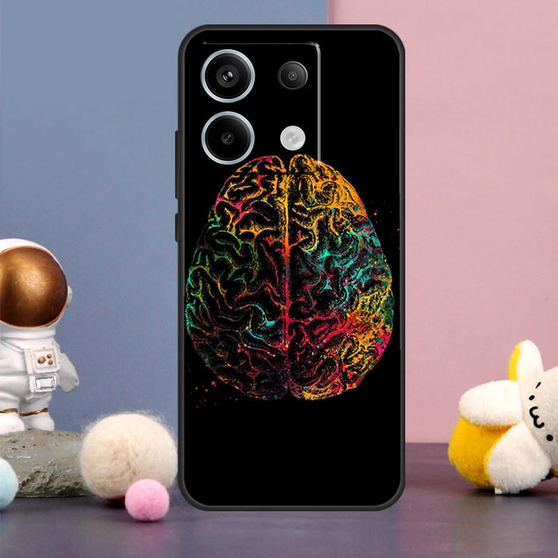 Human Heart Brain Lungs Case For Xiaomi Redmi Note 13 Pro 12 11 9 10 9S 10S 11S 12S Redmi 12 13 10C 12C 13C Cover