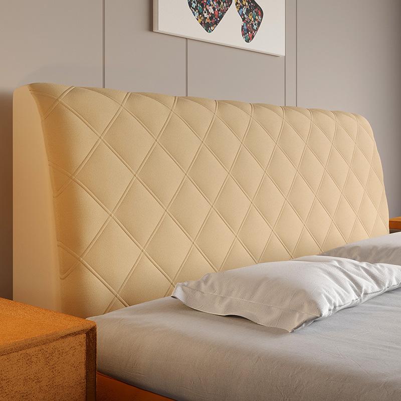 1 шт. Чехлы на изголовье кровати Эластичный чехол на изголовье кровати Все включено С ромбовидным узором 150 см Защита спинки Универсальный пылезащитный чехол Съемный 150CM коричневый/жёлтый