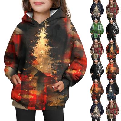 Girls' Hooded Tie-Dye Sweatshirt - Pullover Print Top