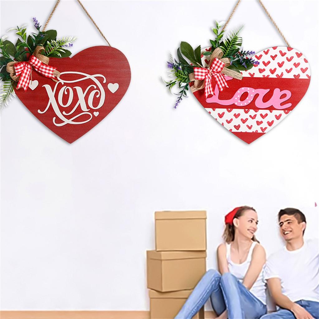 Door Hanging Sign Happy Valentine Day Pendant Wall Door Pendant Home Party Ornaments For Walls  Doors Decorations