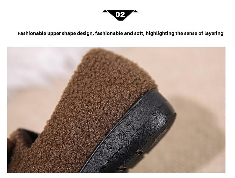 Dámské bavlněné teplé domácí boty v korejském stylu s mašličkou a sametovou podšívkou