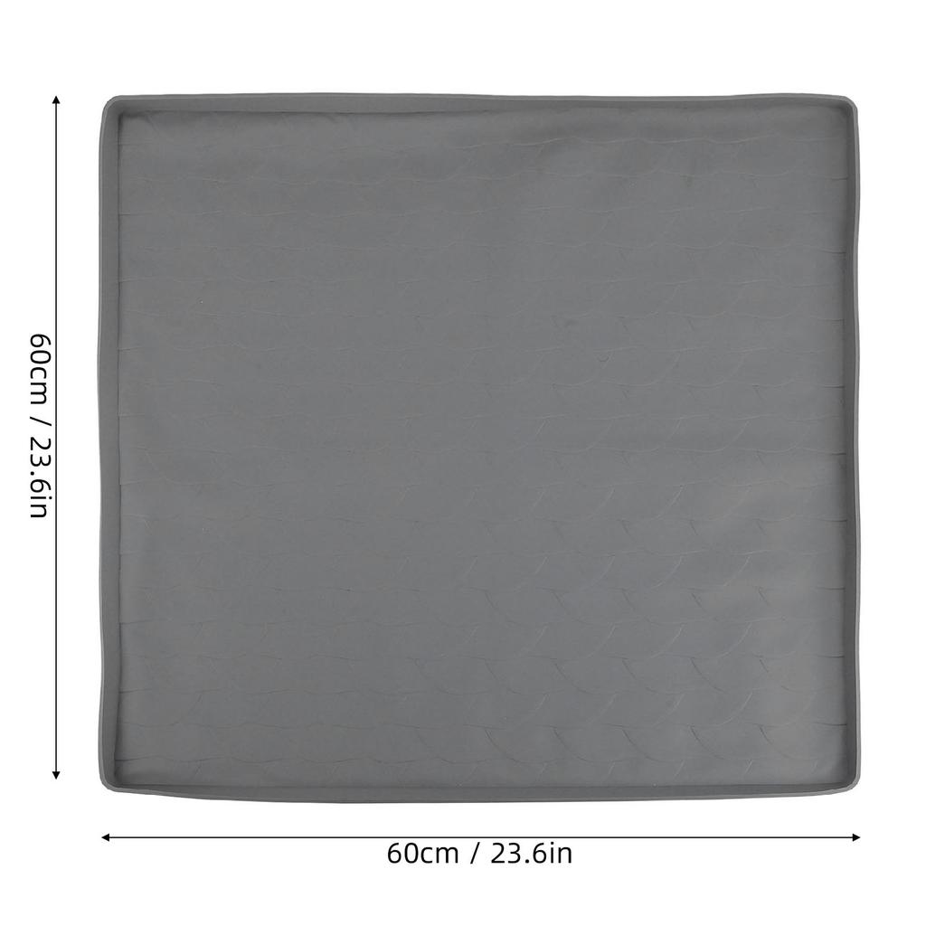 Washer and Dryer Top Mat 23.6 X 23.6in Silicone Top Cover Pad for Laudry Machine Dryer Gray