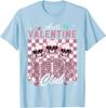 Anti-Valentinstag-Club-Skelett-Grafik-T-Shirt, lustiges Single-Day-Freizeit-Rundhals-T-Shirt für Männer und Frauen