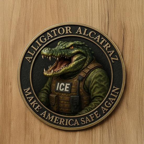 Krokodýl Vězeň Mugshot Mince Florida Everglades Vězeňské Memorabilia Mince Vtipná Historie Zločinu Výzvová Mince Sběratelský Dárek pro Muže Sběratele Mincí