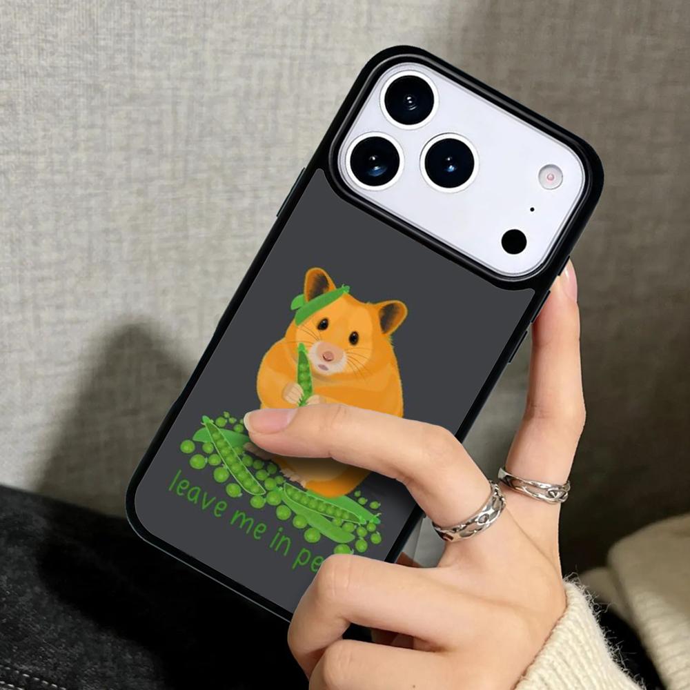 Capa Case for iPhone 17 Air 16 Pro Max 15 Plus 11 13 Mini 14 12 Back Phone Cover Hamster Art