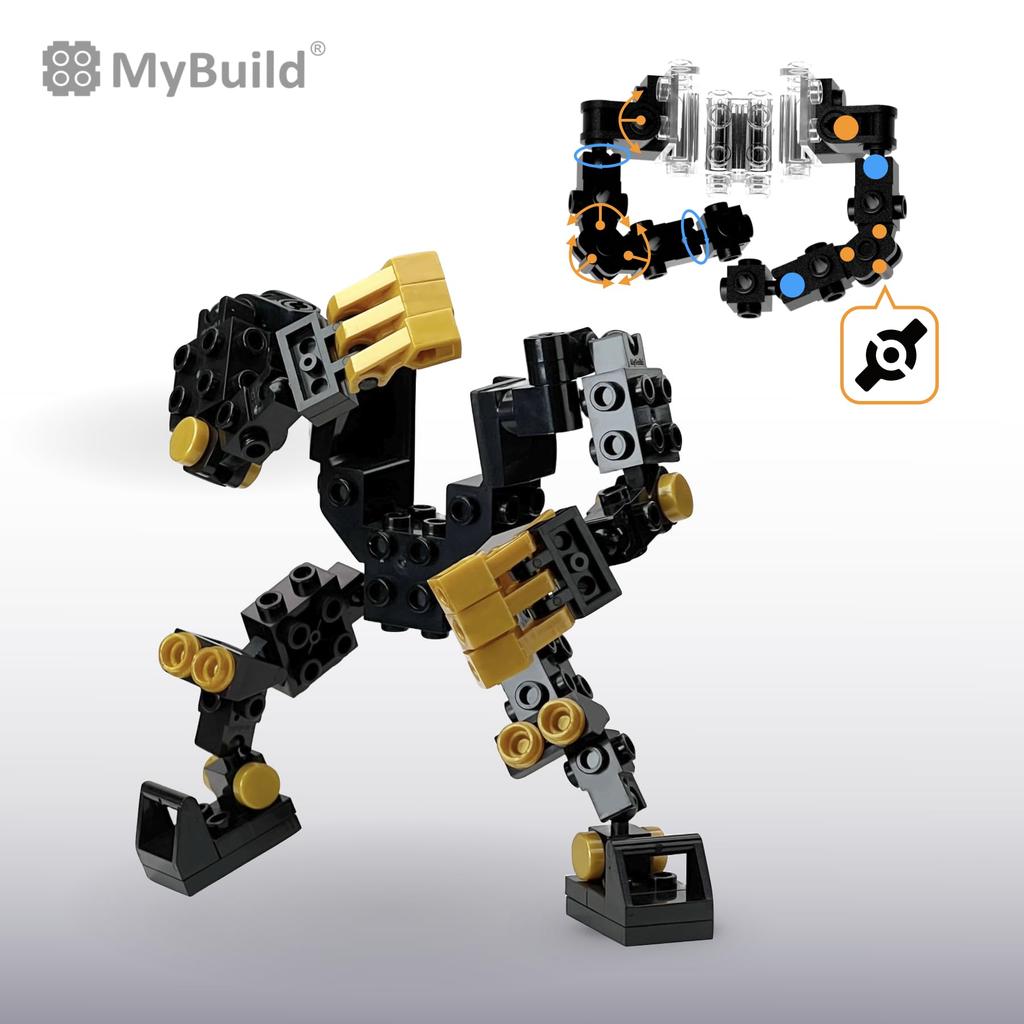 MyBuild 1002 Mecha Rahmen Block Roboter Basis Bauset Frei anpassbar Kompatibel mit anderen Marken Empfohlen für Kinder ab 10 Jahren