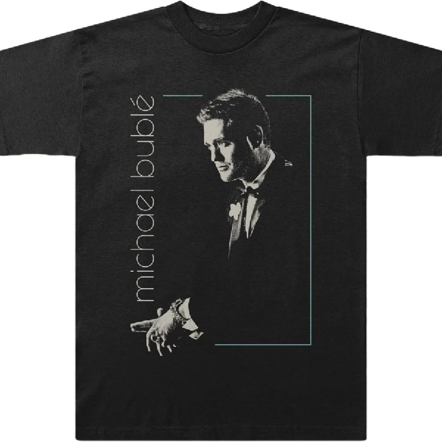 

Майка унисекс для взрослых с портретом Майкла Бубле L чёрный