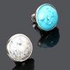 50Pcs Diameter 8.5mm Crack Turquoise Alloy Base DIY Leather Hand Craft Rapid Rivets Studs Buttons Punk Garment Decorative Rivets
