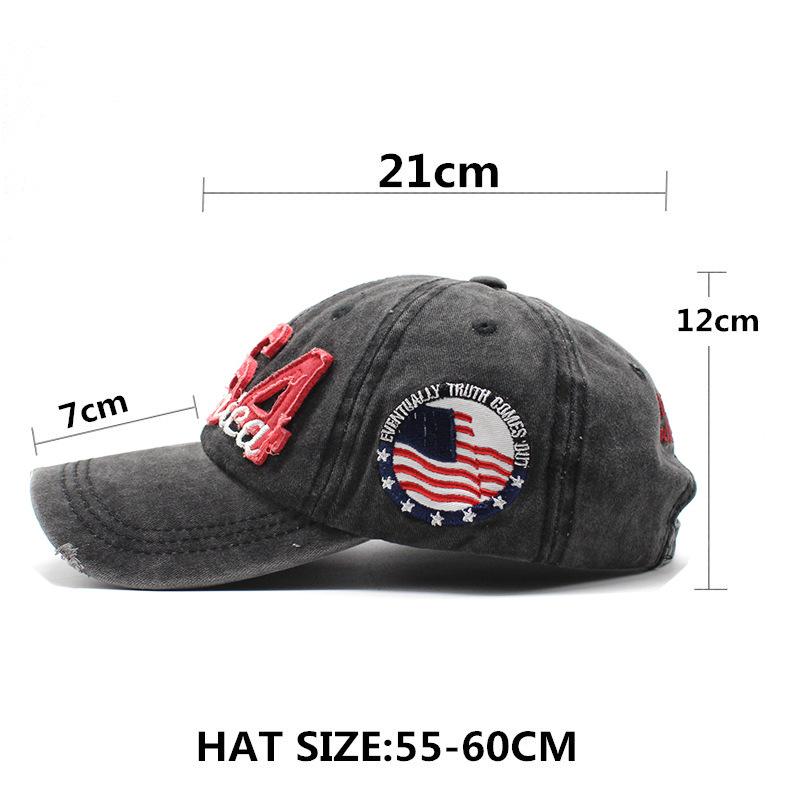 2021 Baseball Cap 1964 Embroidery America Washed Denim Vintage Washed Cotton Summer Male Outdoor