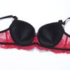 Women's Mesh Embroidered Bra Thong Set, Erotic Lingerie Two Piece Set