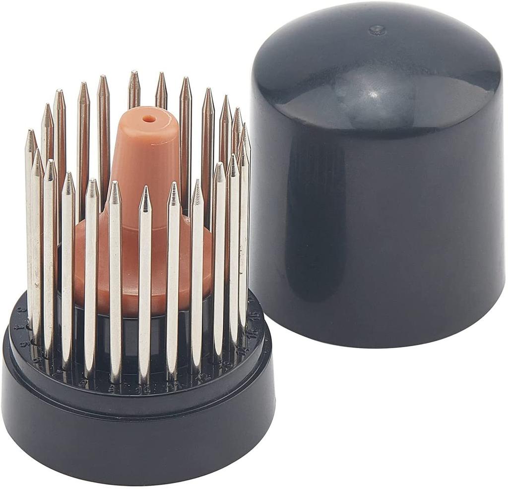 23Pcs Jewelry Beading Tool Kit – Diamond Stone Setting Gravers with Wooden Handle for Goldsmith & Jewelry Making