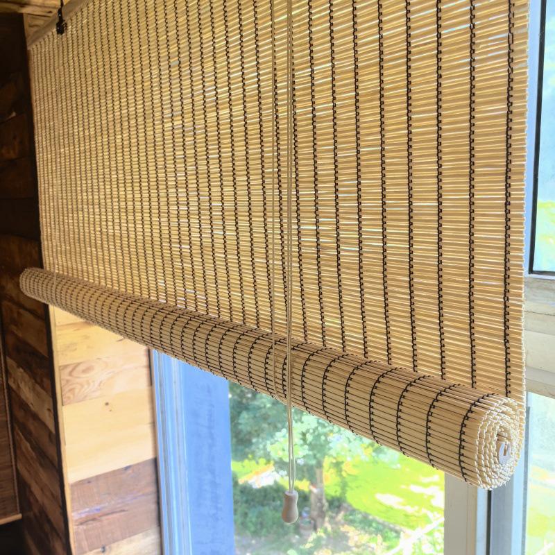 Jaluzele Rulou de Exterior din Bambus Impermeabil pentru Protecție Solară și Partajare