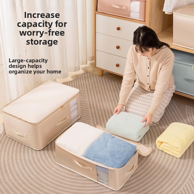 Garment Storage Bag With Thick Cotton Material For Dorm Room Organization And Moving