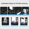 Cooling Stand for PS5/PS5 Slim/PS5 Pro with Headphone Hook and 3-Level Cooling Fan Controller Charging Station Gaming Consoles