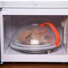 Microwave Splash Cover Thickened Transparent Splash-proof Cover with Handle BPA-free Plate Food Cover With Handle Anti-splatter