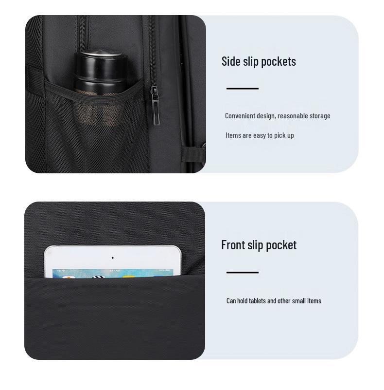 Trendy Minimalist Men's Laptop Backpack: Lightweight, Detachable, Large Capacity for Business Commute & Travel.