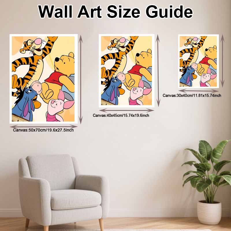 Disney Diamond Painting 5D DIY Winnie the Pooh Diamond Painting Art Diamond Painting Kit Adult/Beginner Gift Idea Home Decor