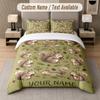 Mushroom Forest Theme Custom Text Or Name 3Pcs Bedding Set 1 Flat Sheet & 2 Pillowcases Personalized Home Bedding