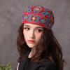 Mexican Style Flowers Bandanas Embroidery Headscarf Fashion Beanie Hat  for Women