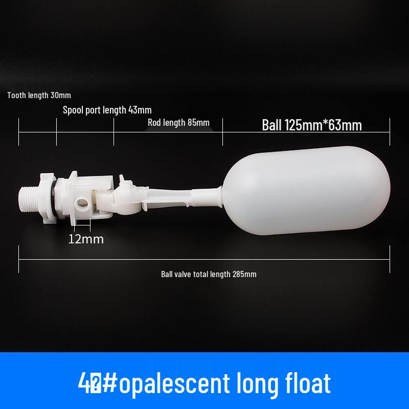 Adjustable Transparent Plastic Float Valve for Water Tanks - Install At Any Angle