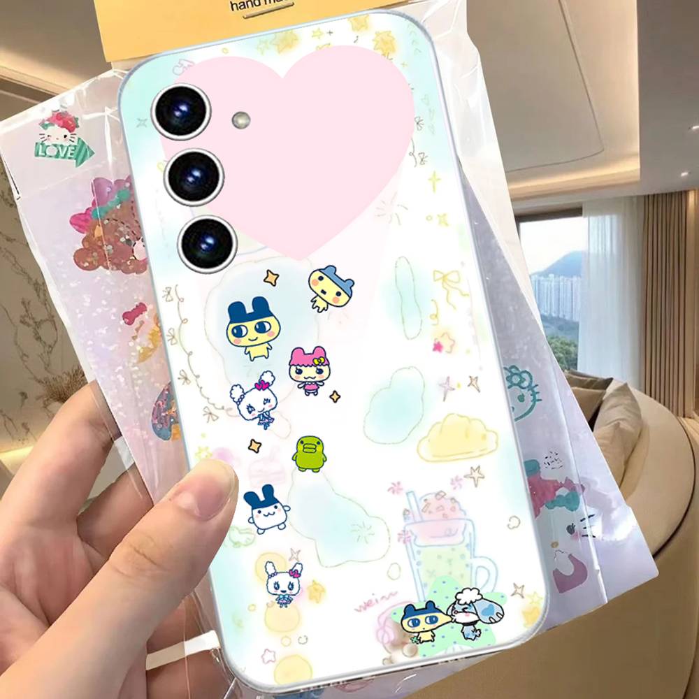 Cute T-tamagotchi-S Anti-Fingerprint Transparent Phone Case For Samsung Galaxy A52,A12,A51,S24,S23,S22ULTRA,S21 Edge,S20LITE,Plu