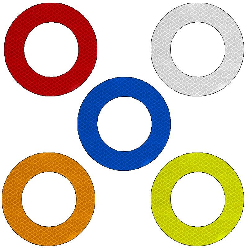 Car Reflective Stickers Multi-functional Hollow Out Round Luminou Warning Decorative Auto Exterior Accessories Reflective Strips