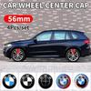4ks 56mm Středová krytka kola auta Logo znaku náboje Kryt ráfků Pro BMW E46 E38 E60 E90 E93 F20 F30 X3 X5 Modrá Bílá Černá Výroční