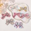 3pcs Handmade Floral Bow Hair Clip Set, Korean Girls' Side Clip, Children's Cute Fabric Hair Clip Hair Accessories for Women