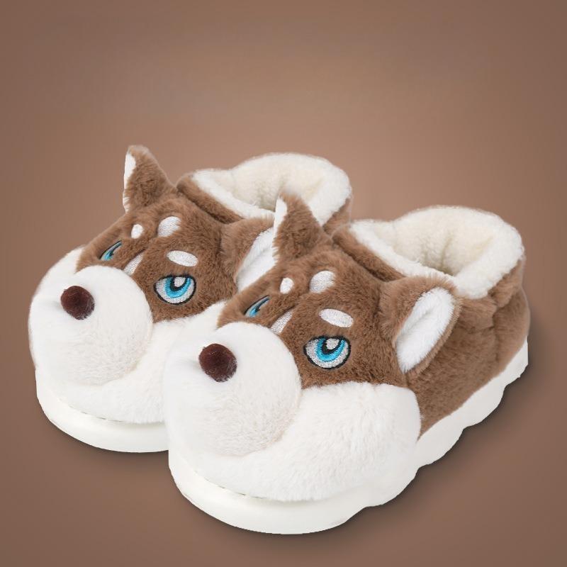 Men's Cotton Slippers Autumn and Winter Indoor Home Thick-bottomed Bag and Cute Two Ha Outer Wear Plush Warm Cotton Drag Men