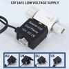 A74E-Electric Magnetic Valve Aquarium Solenoid Valve Regulator 110V Low Temperature Aquarium Fish Tank US 12V US Plug