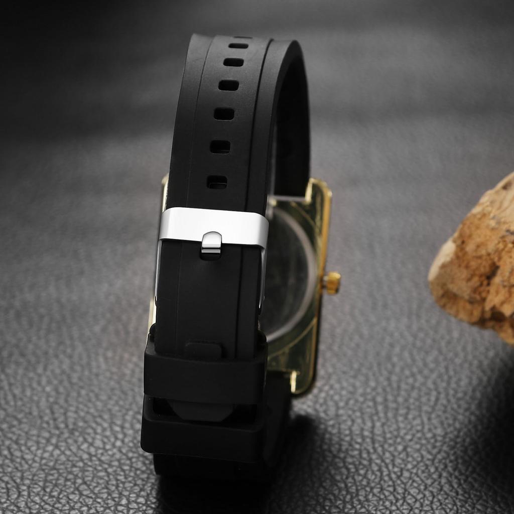 Square Watch Women Silicone Strap Waterproof Fashion Analog Quartz Watch Accessory - Birthday Anniversary Christmas Valentine's Day Gift