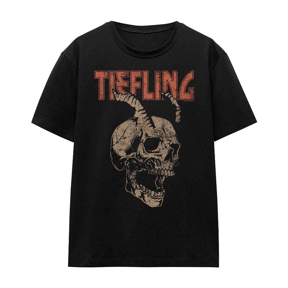 Dungeons & Dragons Womens/Ladies Tiefling Skull Horns T-Shirt
