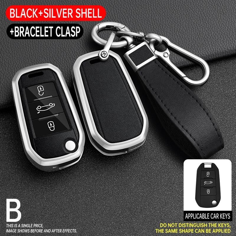 Car Key Case Remote Cover For Peugeot 208 308 T9 508 2008 For Citroen C4 For Opel Corsa Crossland X Auto Accessories