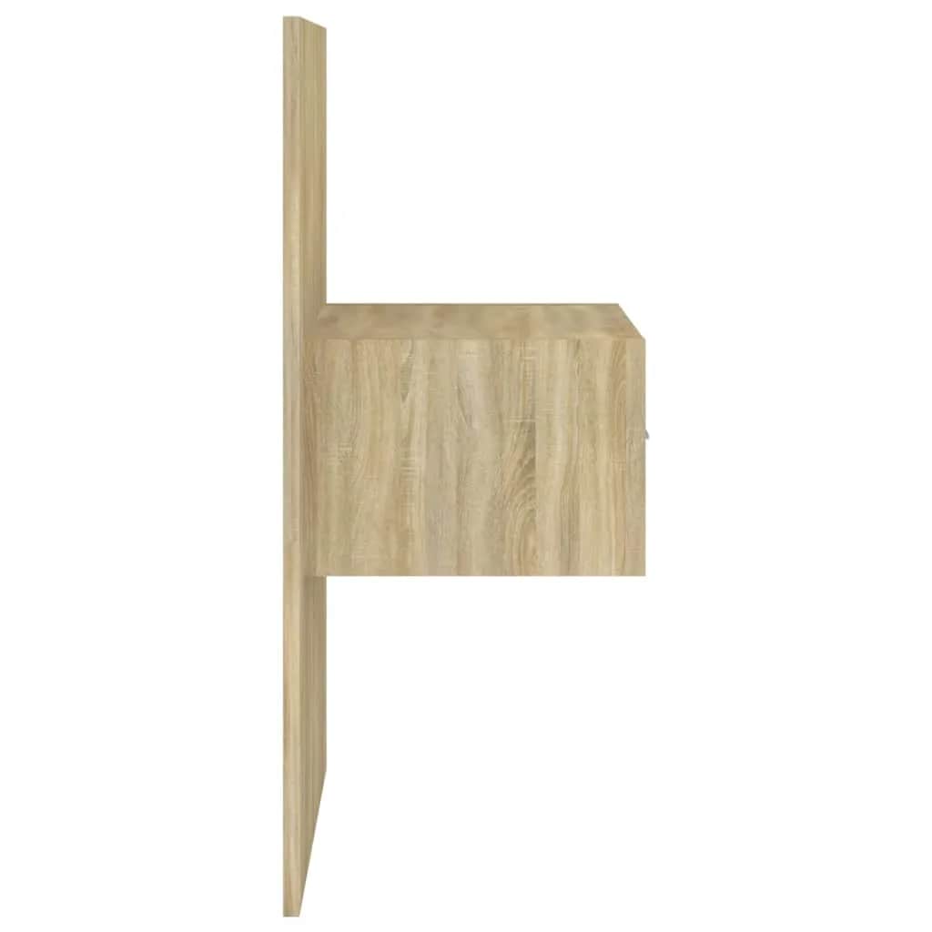 Headboard with Nightstands Sonoma Oak Wood Based Panel