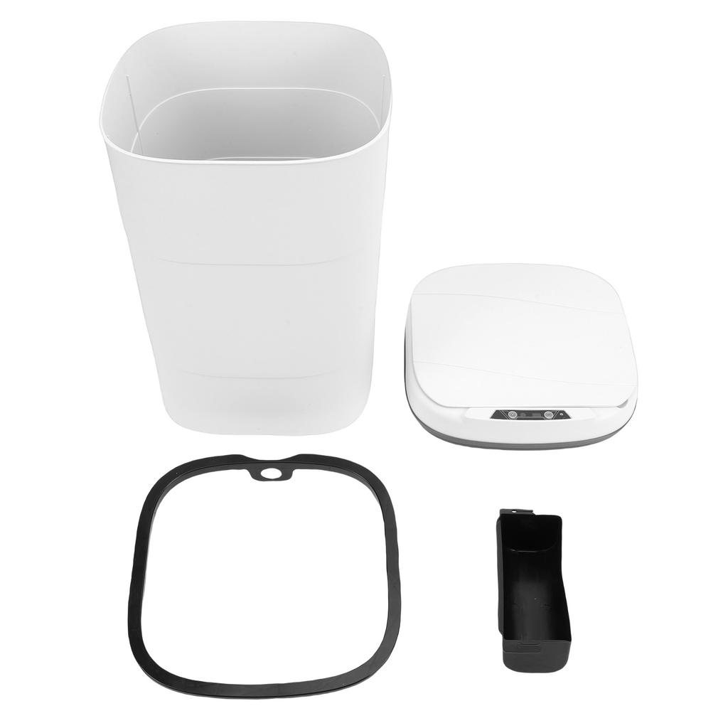 Motion Sensor Trash Can 18L Automatic Touchless Garbage Bin with Blue Luminous Press Ring for Bathroom Kitchen Living Room
