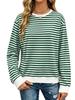 New Striped Christmas Style Women's Long Sleeve European/American Loose Hoodie