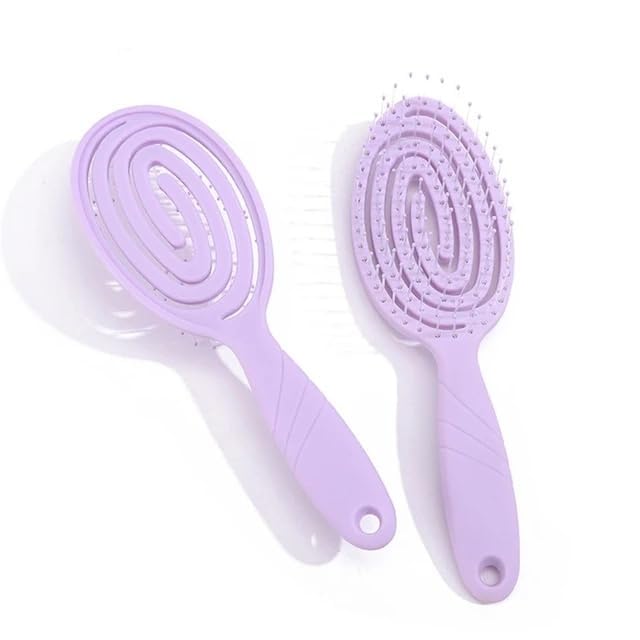 URBAN BOX Oval- Hair Brush Organic Detangling Hair Brush - Does Not Pull On Hair - Straight, Curly & Wet Hair - Unique Spiral Design for Women, Men