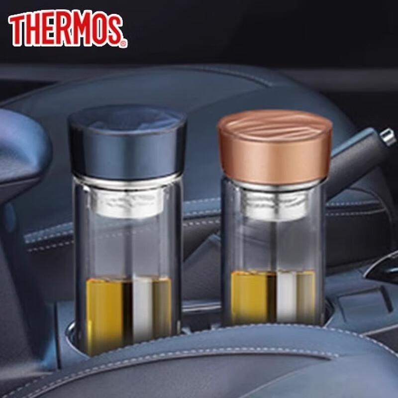 Thermos Double-Wall Glass Tea Infuser Bottle