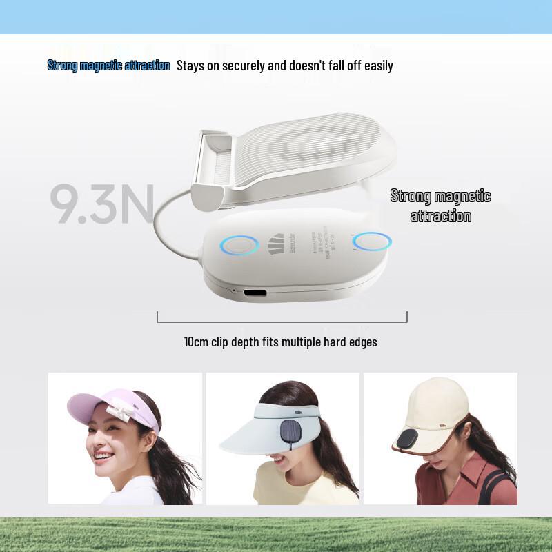 Beneunder Mini Clip-on Hat Fan