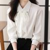 Navava Long Sleeve Collar Shirt Ribbon Neck Luxury Stylish Nb2471