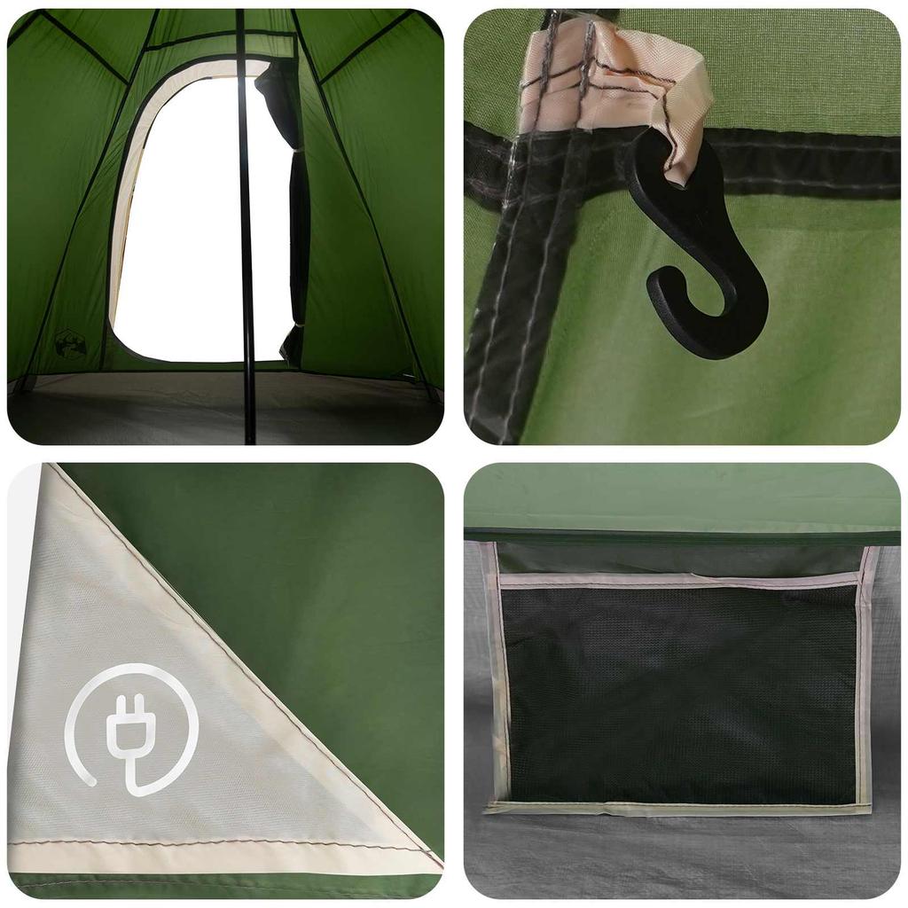 Tipi Tent Water Resistant 3 Persons Green