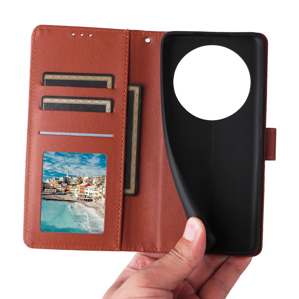 For Realme 14 Pro 5G Case Wallet Stand View PU Leather Phone Cover with Wrist Strap