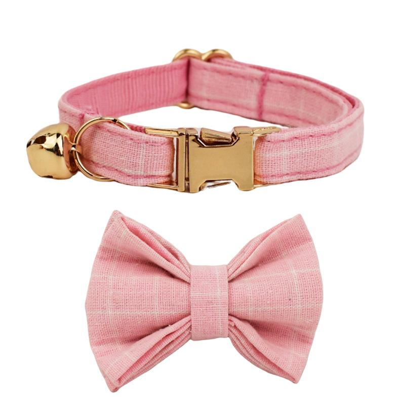 Plaid Bow Tie Pet Collar