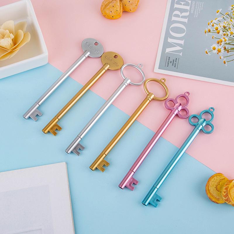 0.5mm Creative Key Black Neutral Pen, Student Writing Stationery For Learning 1ml