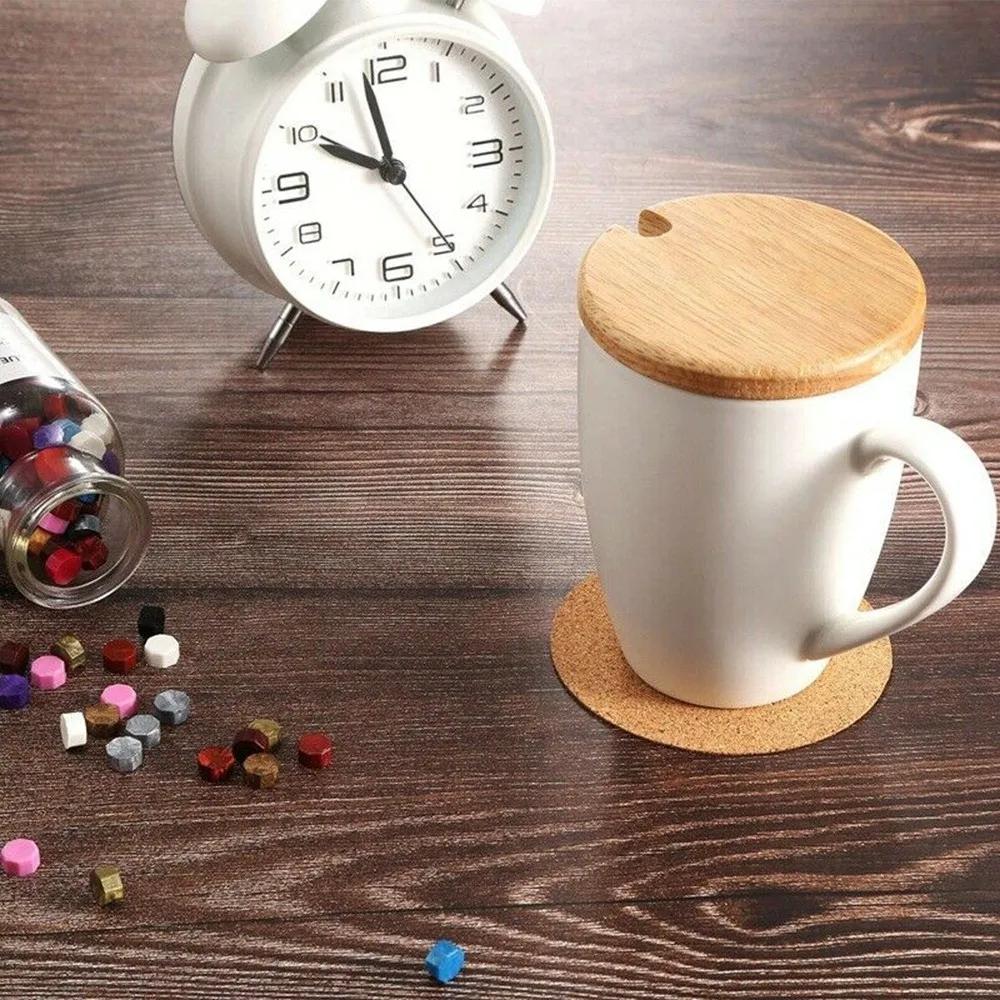 60pcs Cork Coasters Cork Backing Sheets Adhesive Cork Coaster Round For Coasters Christmas Home Decorations